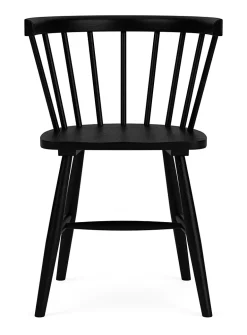 Rubberwood fan bar arm chair
