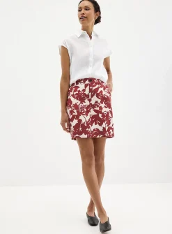 Ruby garden pure linen skort