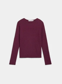 Ruched long-sleeve T-shirt