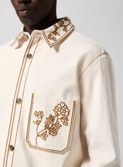 Rudy floral embroidery overshirt