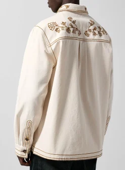 Rudy floral embroidery overshirt
