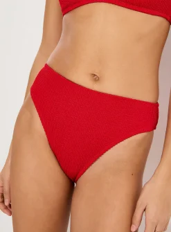 Ruffle texture high-cut cheeky bottom