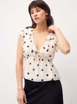 Ruffled chiffon blouse