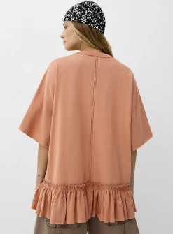 Ruffled oversized T-shirt