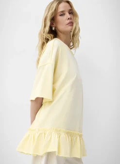 Ruffled oversized T-shirt