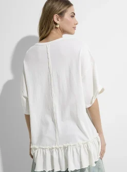 Ruffled oversized T-shirt