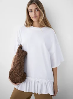 Ruffled oversized T-shirt