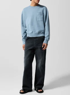 Rugged canvas wide-leg pant