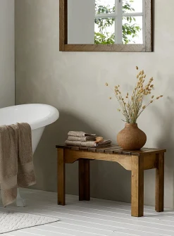 Rustic slats bench