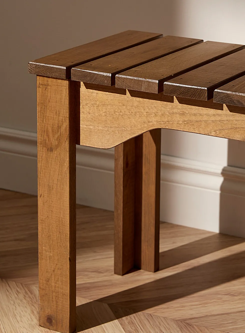 Rustic slats bench