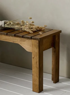 Rustic slats bench