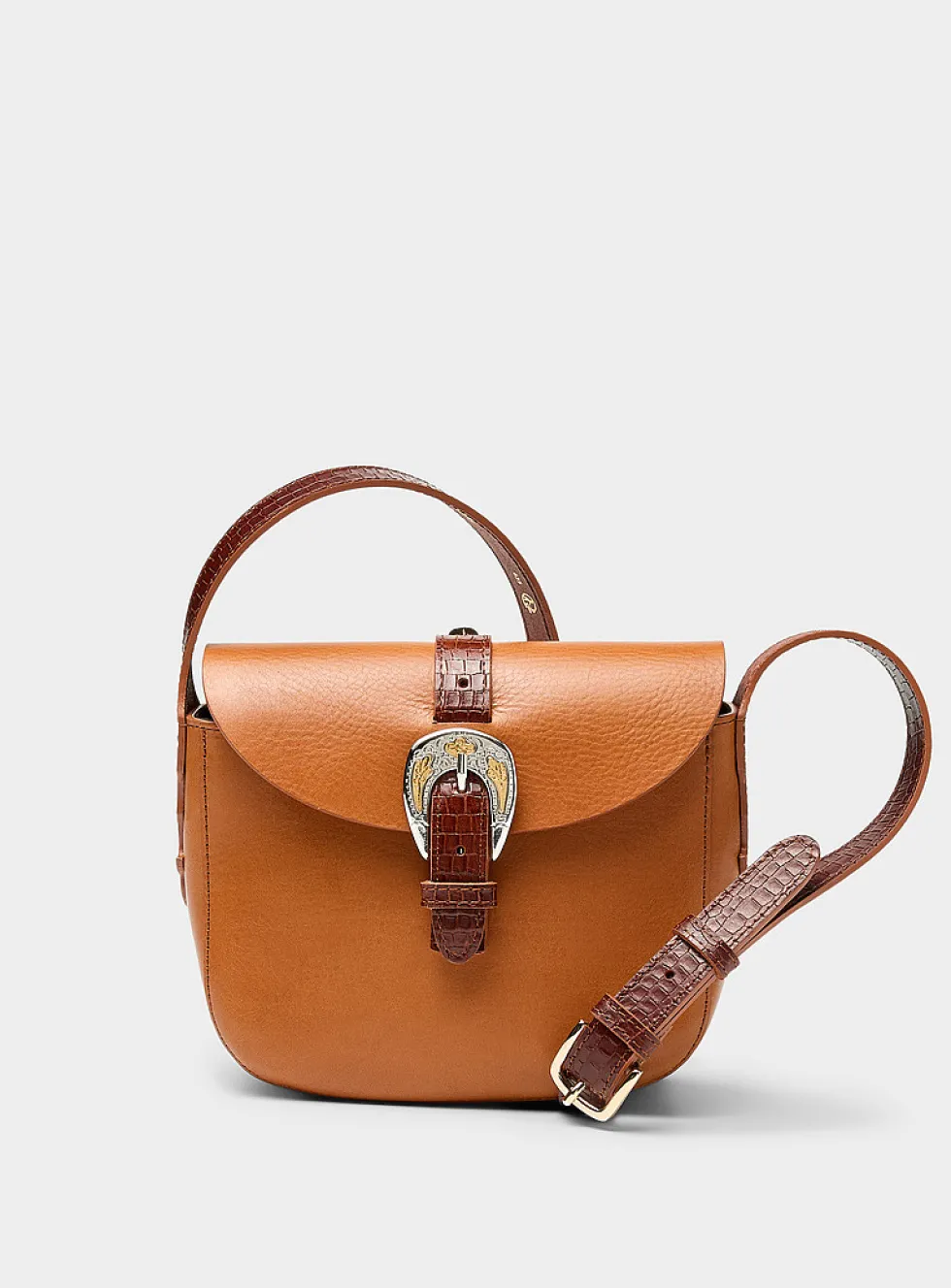 Sab June Boston leather saddle bag