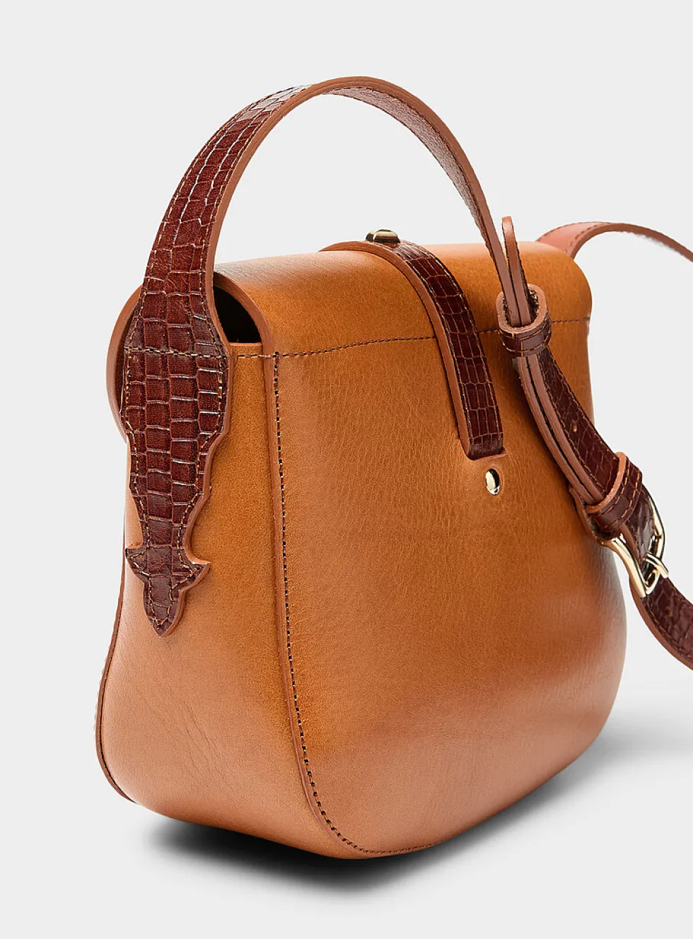 Sab June Boston leather saddle bag