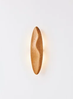 Sablier oak wall sconce