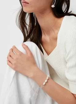 Sabrina silver and pearl bracelet