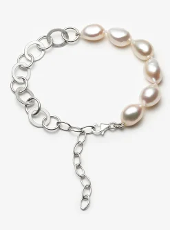 Sabrina silver and pearl bracelet