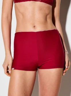 Saline guave-striped high-rise boyshort