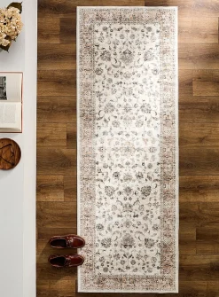 Sand-coloured Persian heritage hallway rug