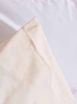 Sand-coloured waffled body pillow sham