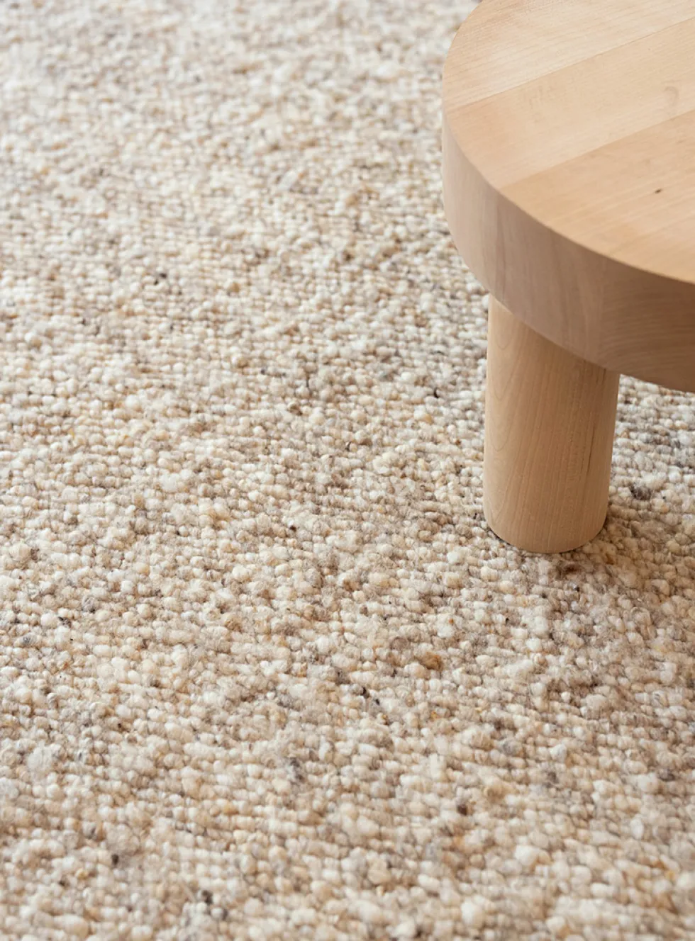 Sandy speckled artisanal rug
