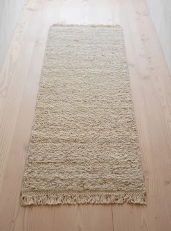 Sandy speckled artisanal hallway runner