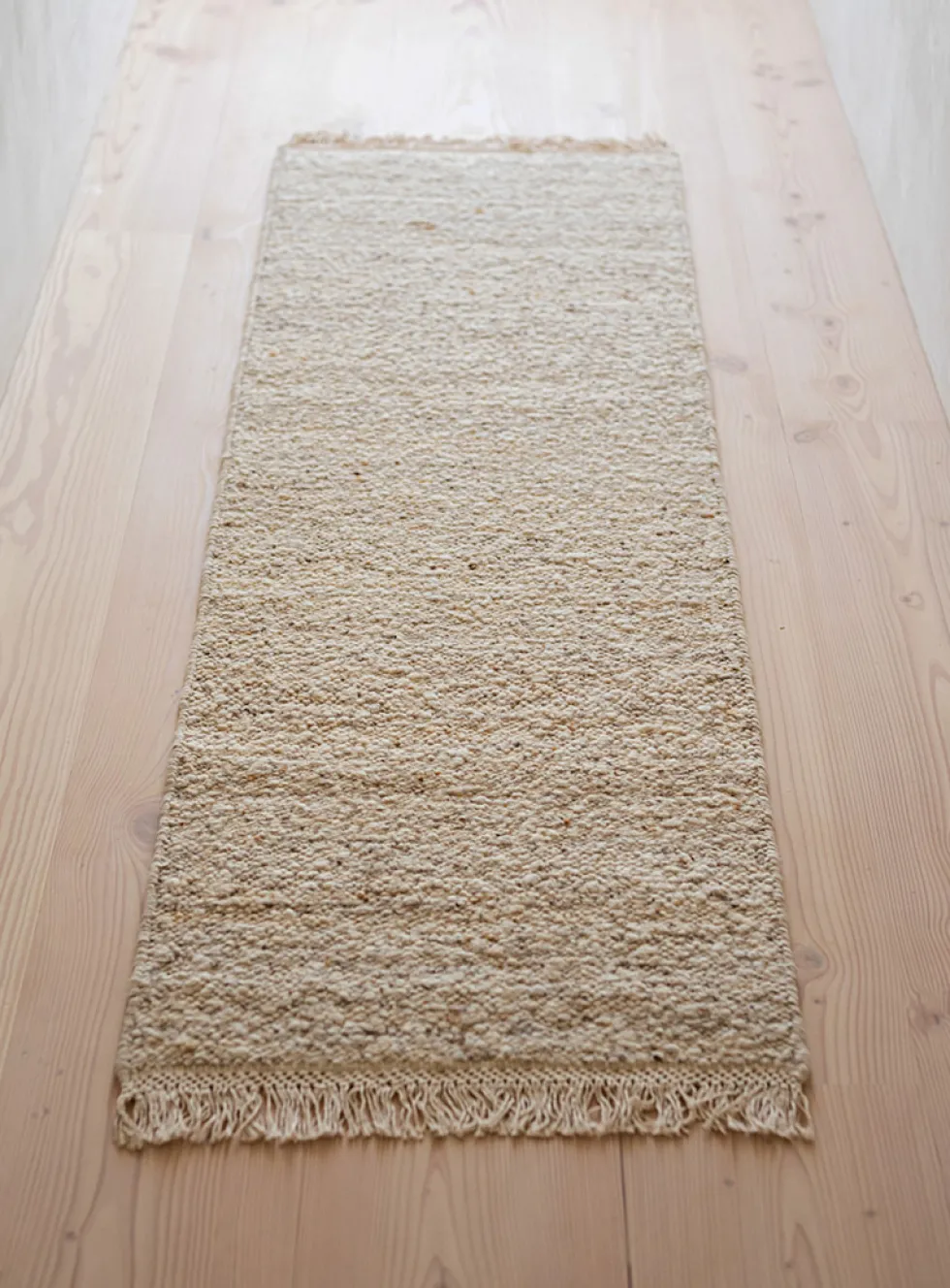 Sandy speckled artisanal hallway runner