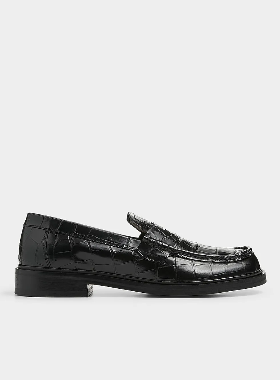 Santiago croc penny loafers