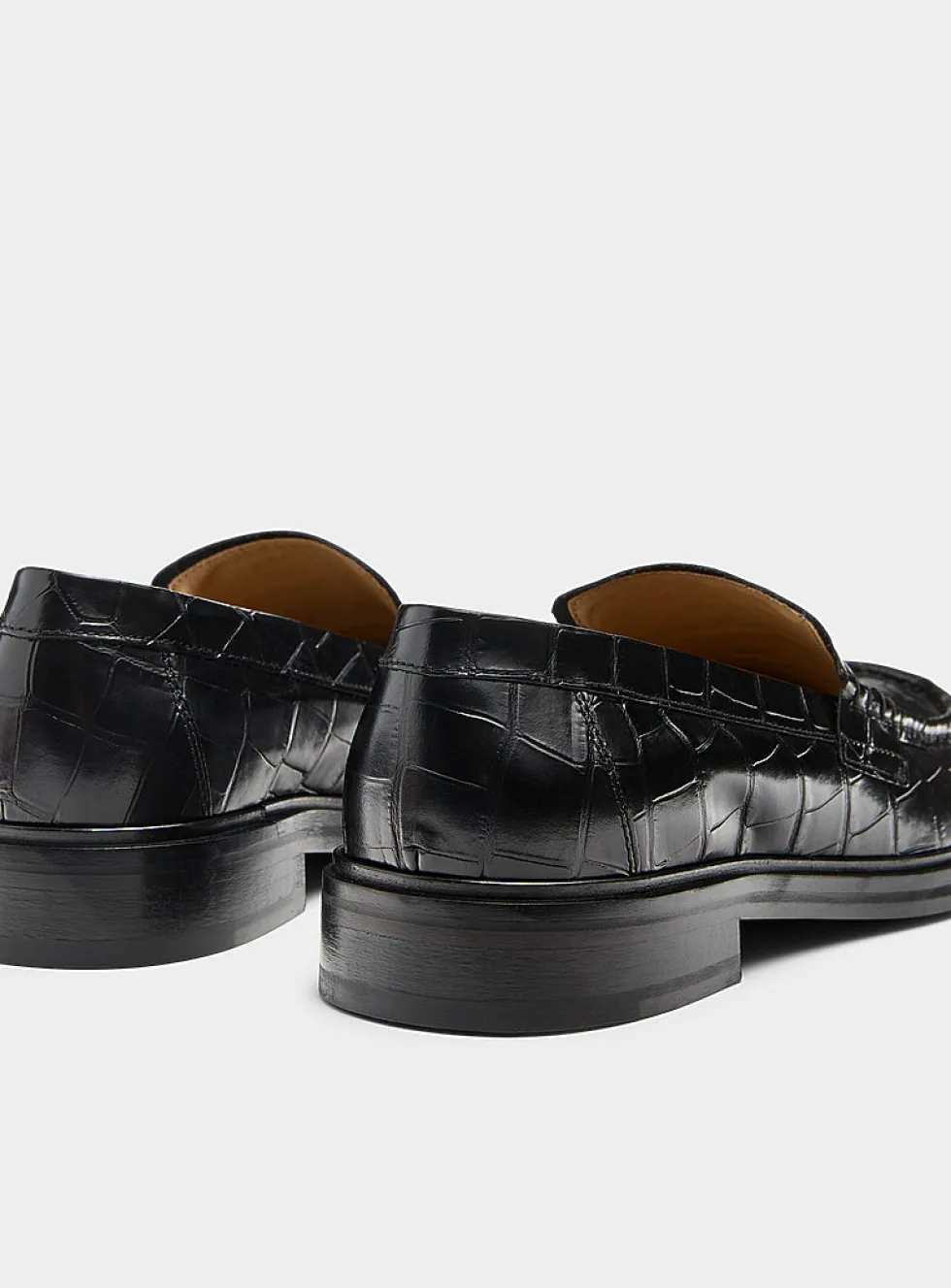Santiago croc penny loafers