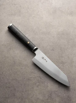 Santoku maple burl knife