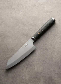 Santoku maple burl knife