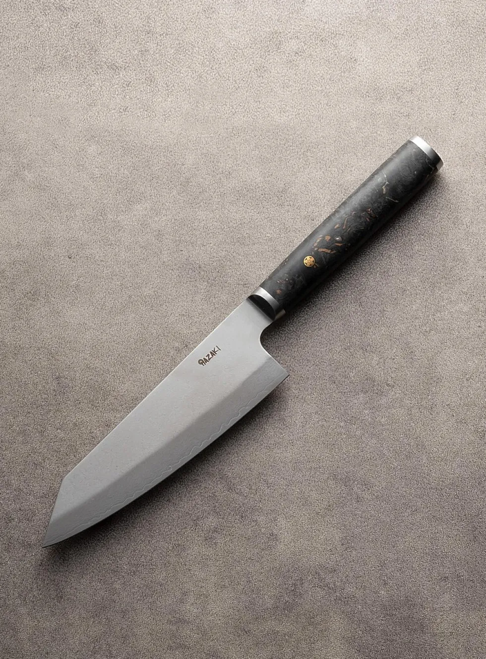 Santoku maple burl knife