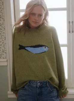 Sardine boxy-fit sweater