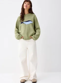 Sardine boxy-fit sweater