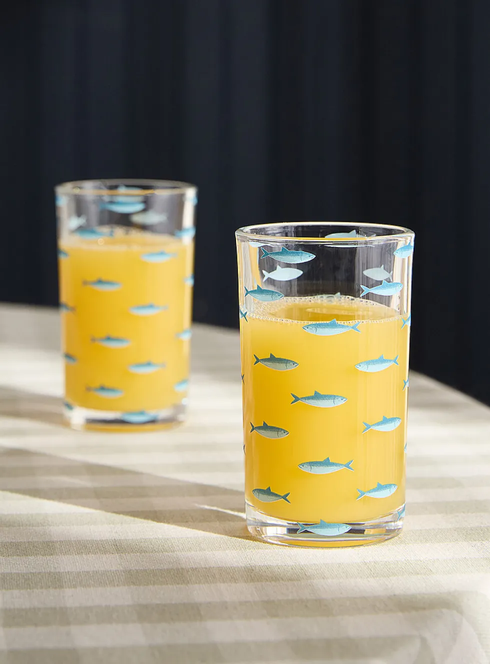 Sardine print small glasses