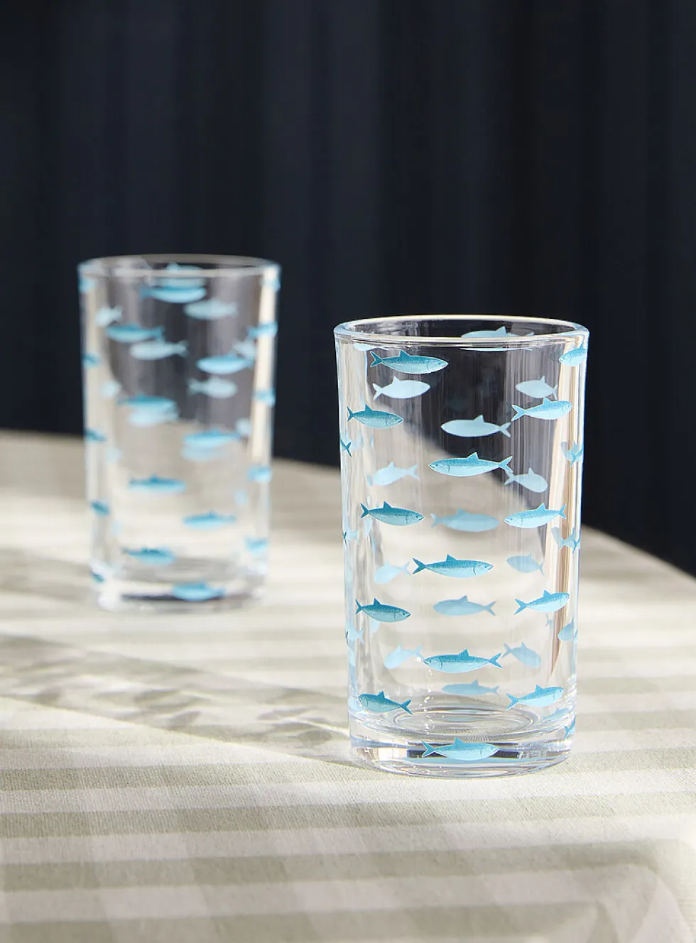 Sardine print small glasses