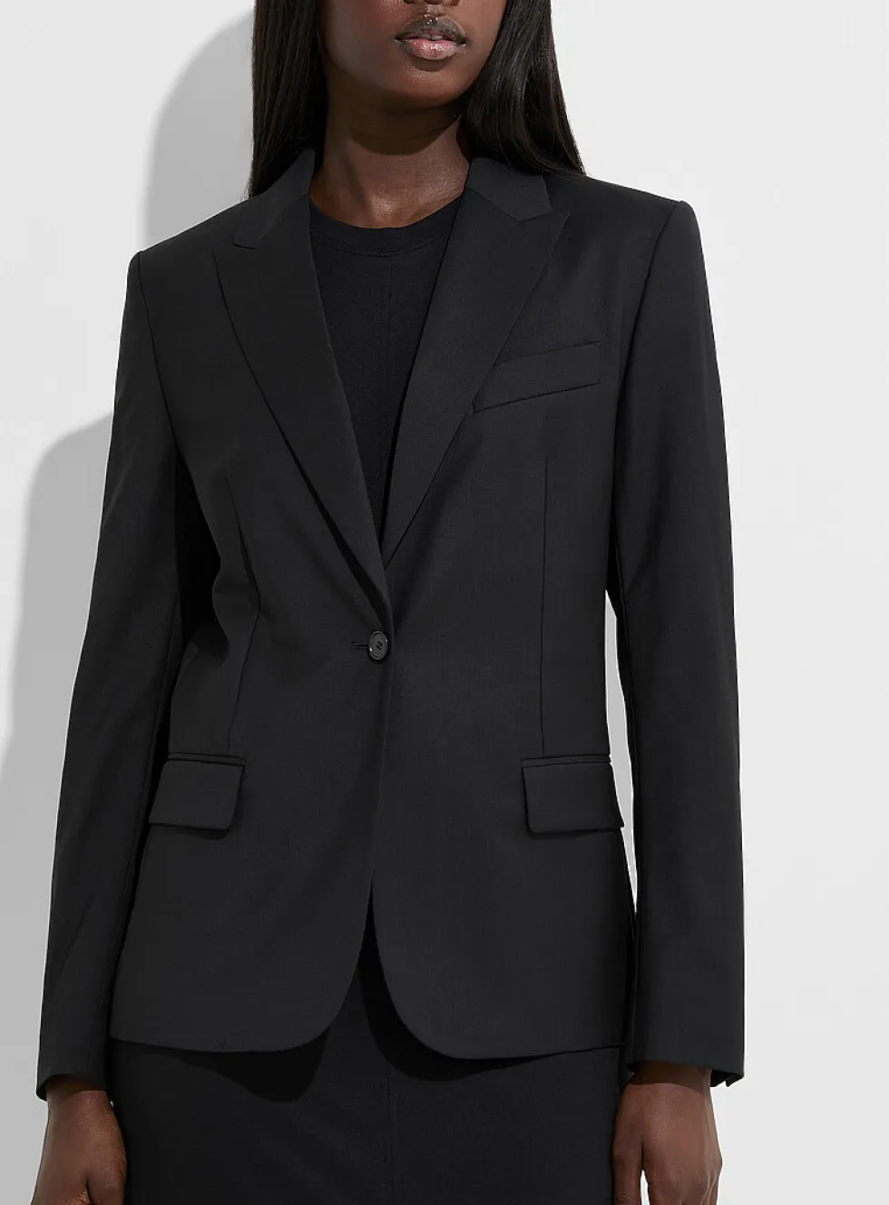 Sasha stretch cool wool fitted blazer