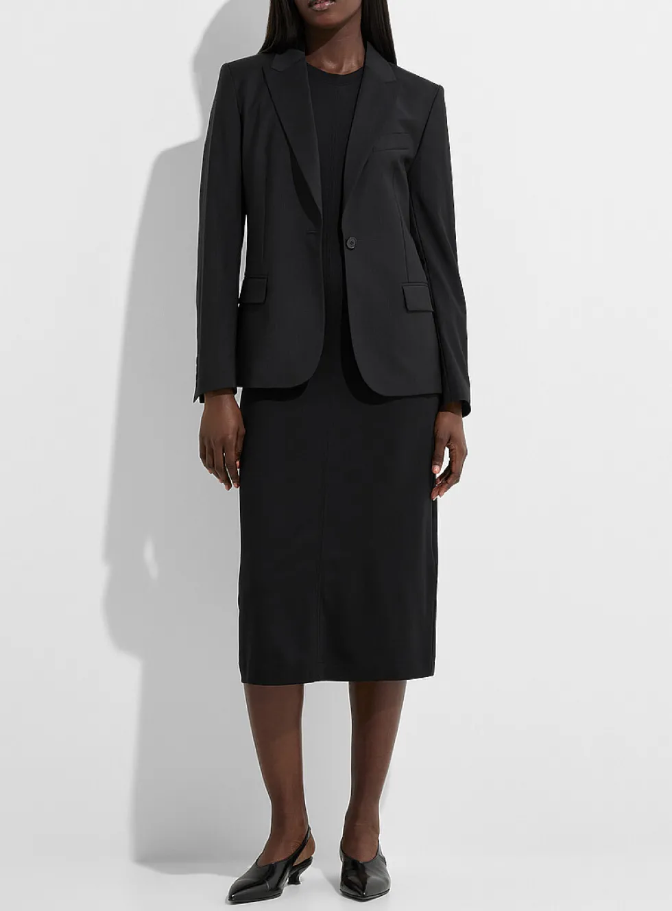 Sasha stretch cool wool fitted blazer