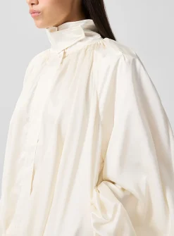 Satin draped bomber