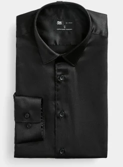 Satiny black shirt