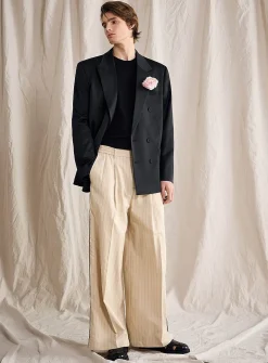 Satiny double-breasted jacket