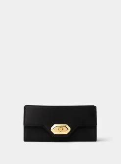 Satiny evening clutch