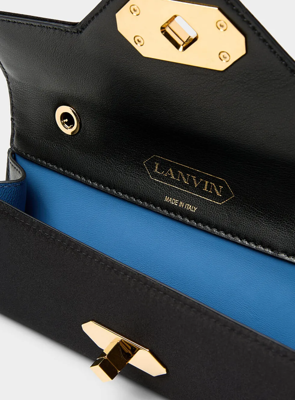 Satiny evening clutch