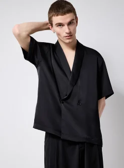 Satiny jacket shirt