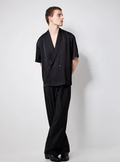 Satiny jacket shirt