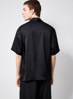 Satiny jacket shirt