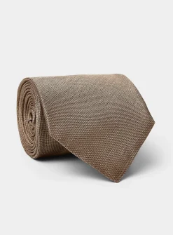 Satiny piqué tie