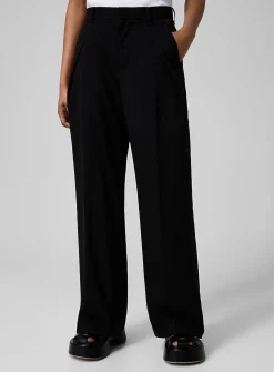 Satiny stripes pure wool tuxedo pant