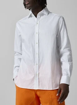 Satiny stripes shirt
