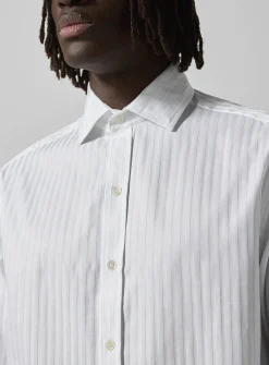 Satiny stripes shirt