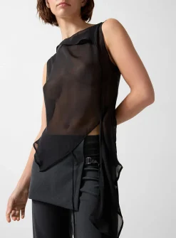 Sato asymmetrical silk blouse